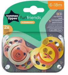 Tommee Tippee Tommee Tippee: Fun Friends játszócumi 2db-os szett (6-18 hó) (TTP43335896)