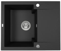 Laveo PICO 45S mini fekete szemcsés gránit mosogató helytakarékos szifonnal (SBH_713Y) - modernkonyha