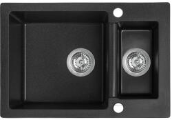 Laveo CELIA 1, 5 medencés szemcsés fekete mosogató (SBC_730T) (SBC_730T) - modernkonyha