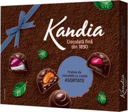 Kandia Dulce Praline Assorted étcs praliné válogatás csoki, málna, sóskar- 104g