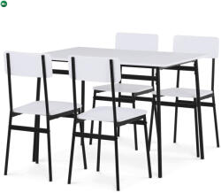 Artium 4 személyes fehér MDF étkezőgarnitúra 110x70x76 cm - AUT-O2155 WT