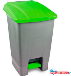  Szemetes kuka pedálos műanyag 100 literes szelektív zöld tetővel UP229Z (43348)