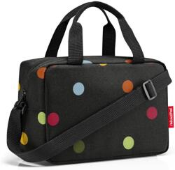 Reisenthel COOLERBAG TO GO fekete színes pettyes , kis ételtartó hűtőtáska ZK7009