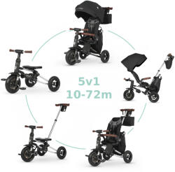Qplay Trojkolka Nova Deluxe 5v1 Black, 10-72 mesiacov