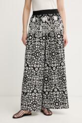 Weekend Max Mara széles szárú női pamut nadrág - fekete 36