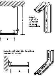 Elvan Suport unghiular de sprijin L-600mm (10LS-60/PG)