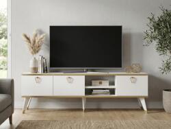  Masuta TV CAROL 160 cm, alba/aurie