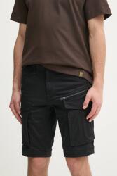 G-Star férfi cargo rövidnadrág pamut elasztánnal Rovic zip regular - fekete 35