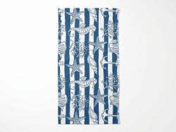  Prosop de plaja cu uscare rapida NAUVIA albastru-alb 70 x 140 cm, 100% microfibra Prosop