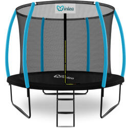 INLEA ULTIMATE Jump Trambulin belső védőhálóval 305 cm - fekete/világoskék (IN01-0010-BL) - inlea