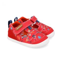 Biomecanics Sandale barefoot pentru fete LONA ESTAMPADA ROJO Biomecanics 262197-B204 - 23