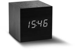 Gingko Design GINGKO Часовник с термометър CUBE - черно дърво с бели цифри (Gingko-GK08W10) Будилник