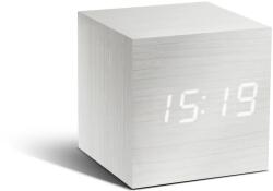 Gingko Design GINGKO Часовник/термометър CUBE - бяло дърво с бели цифри (Gingko-GK08W13) Будилник