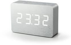 Gingko Design GINGKO Часовник/термометър BRICK - алуминиев ефект с бели цифри (Gingko-GK15W6) Будилник