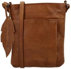 Hide & Stitches Barna prémium valódi bőr crossbody táska „Toscana (K21838-brown-HU)