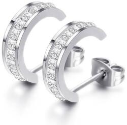  Donatella nemesacél fülbevaló Swarovski kristállyal whitegold