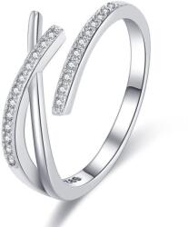  X kristályos gyűrű whitegold (állítható méret)