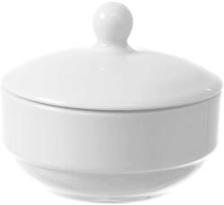 HENDI Bol zahar cu capac Fine Dine Bianco diametru 100x(H)85 mm, portelan alb, DNHFD-799338 (DNHFD-799338) Castron