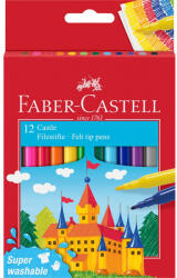 Faber-Castell Rostirón, filctoll készlet kastélyos, Faber-Castell 12 klf. Szín (554201) - iroszer24