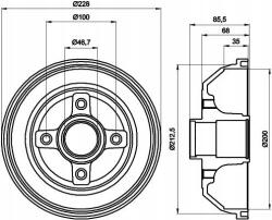 Textar Fékdob Opel T. Corsa C 00- Abs Nélküli 2 94024100