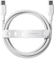 empower Cablu USB-C, 60 W, Racing, 1, 2 m, argintiu-alb, empower