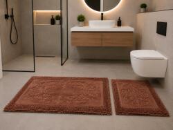 Delta Carpet Set 2 Covorase Baie, Rombs 10 Maro, Covor 100% Bumbac, Dimensiunea 60x100 cm (8680926099481) Covor baie