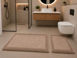 Set Baie Set 2 Covorase Baie, Rombs 10 Roz, Covor 100% Bumbac, Dimensiunea 60x100 cm (2000000050645) Covor baie