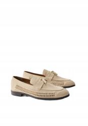 Boohoo Boohooman Bézs Áttört Masnis Férfi Papucs 44-ES Z3A (5063631293093)