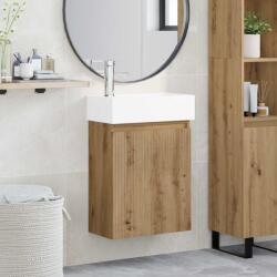 vidaXL Unitate de baie cu robinet Stejar Artizanal 45, 5 x 22, 5 x 84 cm GartenMobel Dekor (889450)