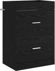 vidaXL Dulap sub chiuveta pentru baie Stejar Negru 56 x 37, 5 x 81 cm GartenMobel Dekor (890705)