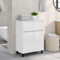 vidaXL Unitate Vanity pentru Baie Alb foarte lucios 60 x 35 x 80 cm GartenMobel Dekor (889419)