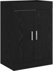 vidaXL Dulap sub chiuveta pentru baie Stejar Negru 78, 5 x 37, 5 x 81 cm GartenMobel Dekor (890689)