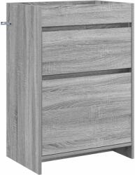 vidaXL Dulap sub chiuveta pentru baie Sonoma gri 56 x 37, 5 x 81 cm GartenMobel Dekor (890733)