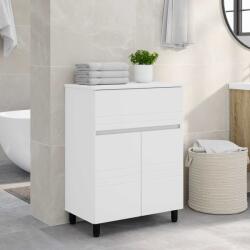 vidaXL Unitate Vanity pentru Baie Alb 60 x 35 x 80 cm Lemn prelucrat GartenMobel Dekor (889415)