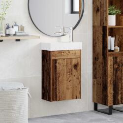 vidaXL Unitate de baie cu robinet Lemn vechi 40, 5 x 22, 5 x 62 cm GartenMobel Dekor (889527)