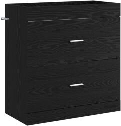vidaXL Dulap sub chiuveta pentru baie Stejar Negru 78, 5 x 37, 5 x 81 cm GartenMobel Dekor (890713)