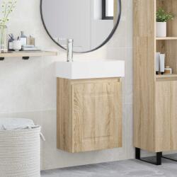 vidaXL Unitate de baie cu robinet Stejar Sonoma 45, 5 x 22, 5 x 84 cm GartenMobel Dekor (889463)