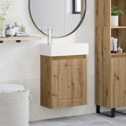 vidaXL Unitate de baie cu robinet Stejar Artizanal 45, 5 x 22, 5 x 84 cm GartenMobel Dekor (889510)