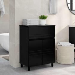 vidaXL Unitate Vanity pentru Baie Negru 60 x 35 x 80 cm Lemn prelucrat GartenMobel Dekor (889416)