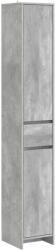 vidaXL Dulap de Baie Gri Beton 30 x 33 x 190 cm Lemn prelucrat GartenMobel Dekor (890755)