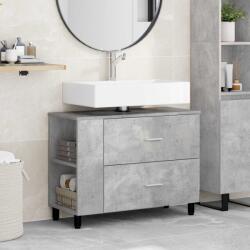 vidaXL Unitate Vanity pentru Baie Gri Beton 80 x 35 x 60 cm GartenMobel Dekor (889388)