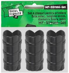 Micul Fermier Set 6 clipsuri pentru folie solar Micul Fermier, 60 mm, fixare 19 mm (MF-SS7050-G01)