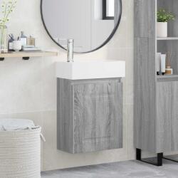 vidaXL Unitate de baie cu robinet Sonoma gri 45, 5 x 22, 5 x 84 cm GartenMobel Dekor (889467)