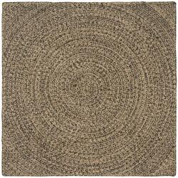 vidaXL Covoare de zona Natural si Negru 120 x 120 cm Iuta GartenMobel Dekor (42010624) Covor