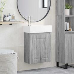 vidaXL Unitate de baie cu robinet Sonoma gri 45, 5 x 22, 5 x 84 cm GartenMobel Dekor (889507)