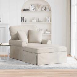 vidaXL Chaise Lounge cu fusta cu perna Crem 157 x 91 x 91 cm ARES GartenMobel Dekor (42022954)