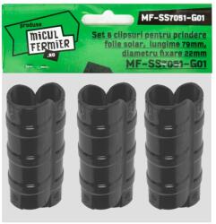 Micul Fermier Set 6 clipsuri pentru folie solar Micul Fermier, 79 mm, fixare 22 mm (MF-SS7051-G01)