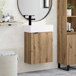 vidaXL Unitate de baie cu robinet Stejar Artizanal 45, 5 x 22, 5 x 84 cm GartenMobel Dekor (889432)