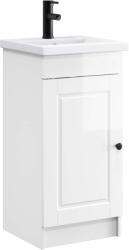 vidaXL Mobila de baie cu chiuveta Alb foarte lucios 42 x 40 x 84, 5 cm GartenMobel Dekor (890058)