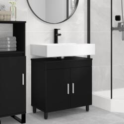 vidaXL Unitate Vanity pentru Baie Negru 60 x 35 x 60 cm Lemn prelucrat GartenMobel Dekor (889396)